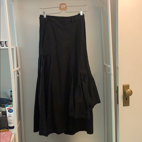 3.1 Phillip Lim Navy Layered Asymmetrical Skirt - Picture 3 of 13